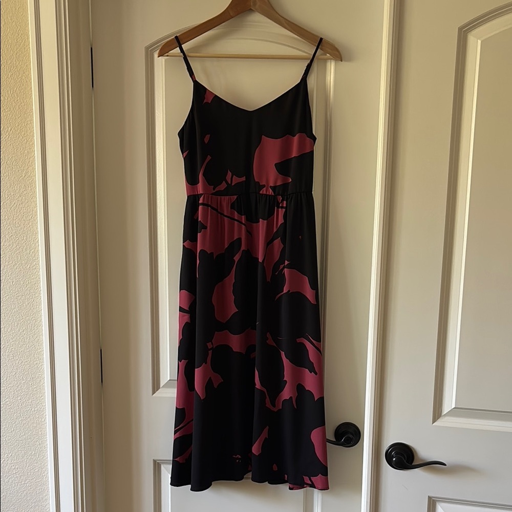 Loft Black and Pink Dress